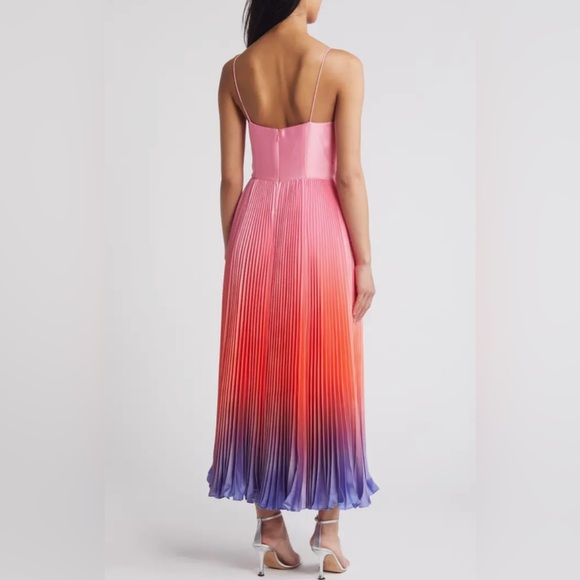 Hutch Fiji Plissé Faux Wrap Fit & Flare Dress - Picture 3 of 7